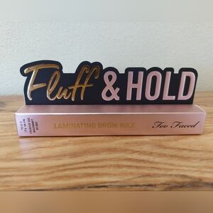 TOO Faced Fluff & Hold Laminating Brow Wax in Crystal Clear (NIB)